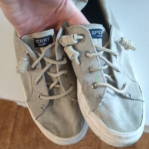 Sperry Women's Beige Canvas Sneakers
